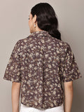 Begumpan Floral Printed Shirt - Brown