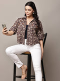Begumpan Floral Printed Shirt - Brown