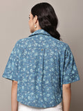 Begumpan Floral Printed Shirt - Blue