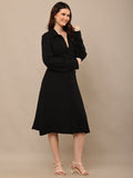 Begumpan Premium Dbl Cotton Solid Dress - Black