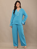 Begumpan Premium Co-Ord Set - Blue