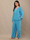 Begumpan Premium Co-Ord Set - Blue