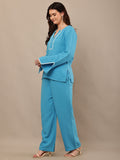 Begumpan Premium Co-Ord Set - Blue