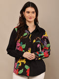 Begumpan Mix Match Printed Shirt - Black