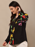 Begumpan Mix Match Printed Shirt - Black