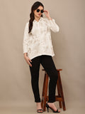 Begumpan Flower Embroidery Jacket - White