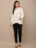Begumpan Flower Embroidery Jacket - White