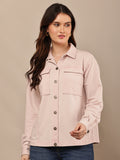 Begumpan Premium Double Pocket Jacket - Light Pink