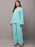 Begumpan Premium Co-ord Set - Aqua