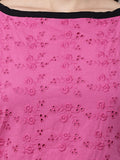 Begumpan Solid Embroidered Dress - Pink