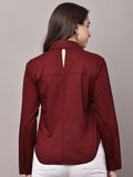 Begumpan Cotton Tree Beaded Shirt - Cherry