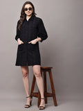 Begumpan Schiffli Long Shirt - Black