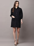 Begumpan Schiffli Long Shirt - Black