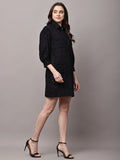 Begumpan Schiffli Long Shirt - Black