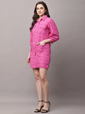 Begumpan Schiffli Long Shirt - Pink