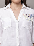 Begumpan Double Cloth Shirt - White