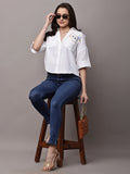 Begumpan Double Cloth Shirt - White