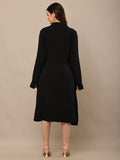 Begumpan Premium Dbl Cotton Solid Dress - Black