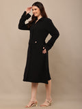 Begumpan Premium Dbl Cotton Solid Dress - Black