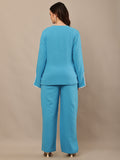Begumpan Premium Co-Ord Set - Blue