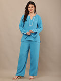 Begumpan Premium Co-Ord Set - Blue