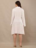 Begumpan Premium Dbl Cotton Solid Dress - White