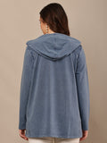 Begumpan Premium Pullover Acid Wash Hoodie - Blue
