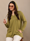 Begumpan Premium Pullover Acid Wash Hoodie - Green