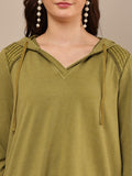 Begumpan Premium Pullover Acid Wash Hoodie - Green