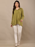 Begumpan Premium Pullover Acid Wash Hoodie - Green