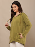 Begumpan Premium Pullover Acid Wash Hoodie - Green