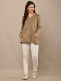 Begumpan Premium Pullover Acid Wash Hoodie - Brown