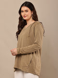 Begumpan Premium Pullover Acid Wash Hoodie - Brown