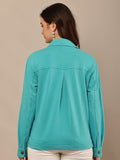 Begumpan Premium Double Pocket Jacket - Turquoise