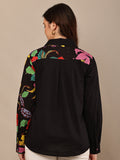 Begumpan Mix Match Printed Shirt - Black