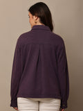 Begumpan Premium Double Pocket Jacket - Dark Purple