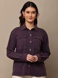 Begumpan Premium Double Pocket Jacket - Dark Purple
