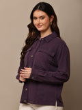 Begumpan Premium Double Pocket Jacket - Dark Purple