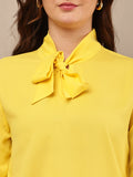 Begumpan Flower Emboridery Top - Yellow