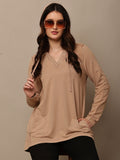 Begumpan Premium Pullover Acid Wash Hoodie - Tan