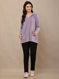 Begumpan Premium Pullover Acid Wash Hoodie - Lavender