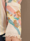 Begumpan Striped Shirt with Floral Embroidery - Cream