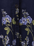 Begumpan Floral Printed Dress - Navy
