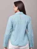 Begumpan Cotton Tree Beaded Shirt - Blue