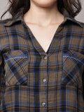 Begumpan Brown Checked Shirt - Brown