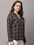 Begumpan Brown Checked Shirt - Brown