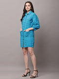 Begumpan Schiffli Long Shirt - Blue
