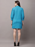 Begumpan Schiffli Long Shirt - Blue