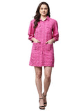 Begumpan Schiffli Long Shirt - Pink