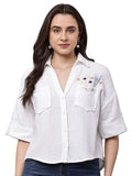 Begumpan Double Cloth Shirt - White
